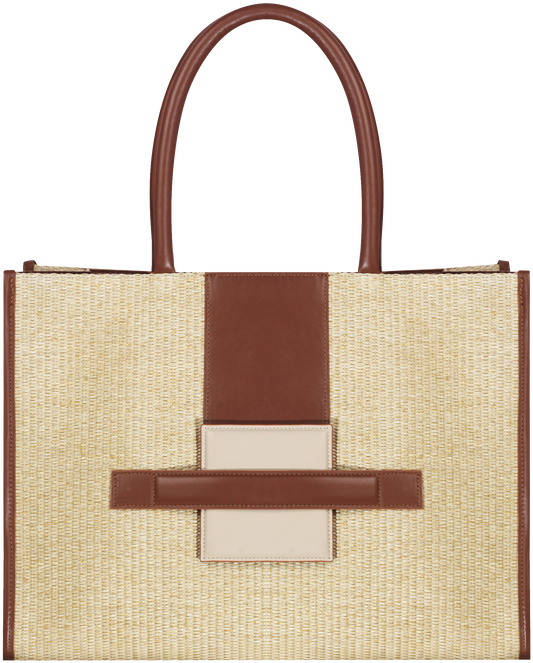 BO Tote Raffia-Camel 