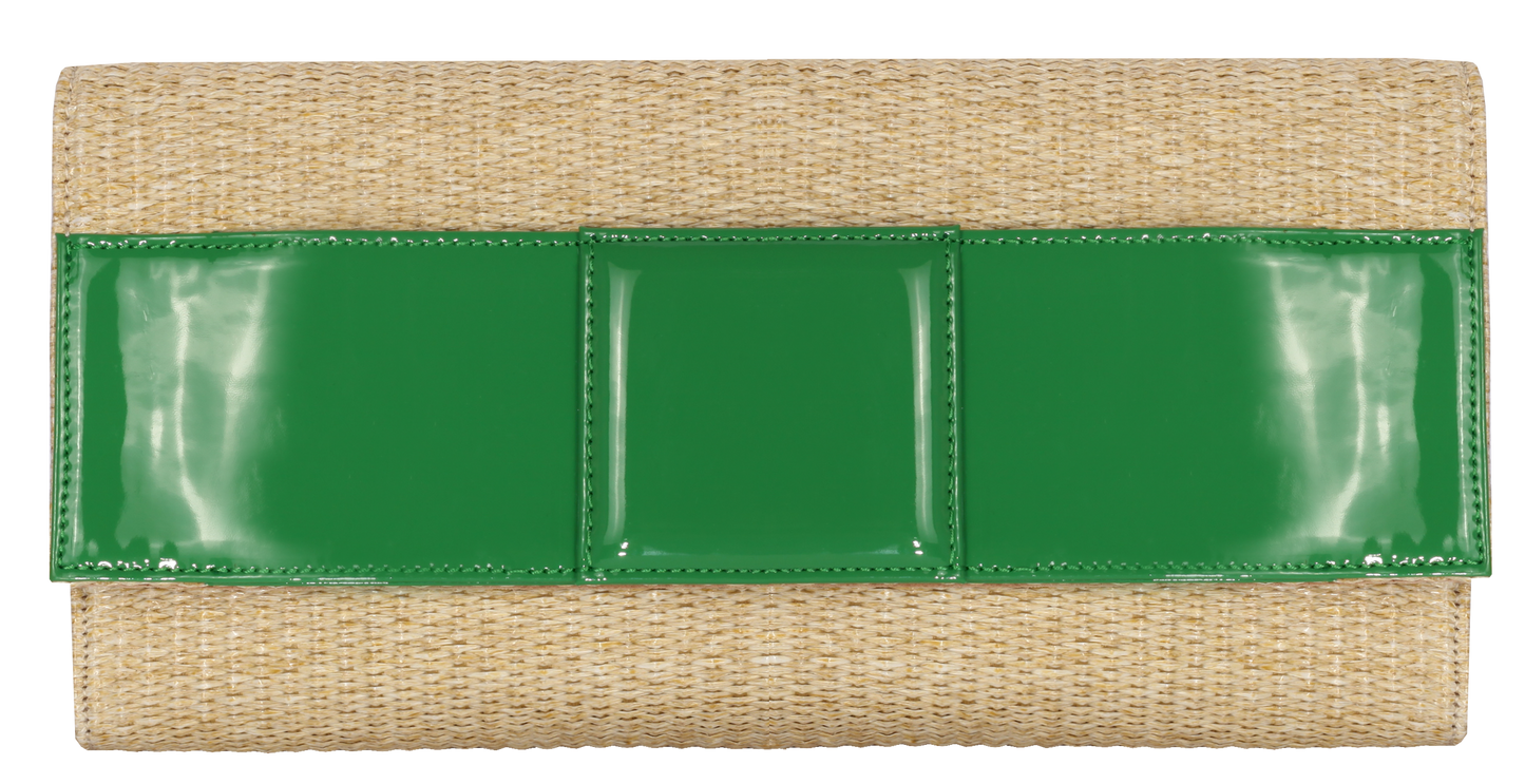 Sienna Clutch Raffia/Green