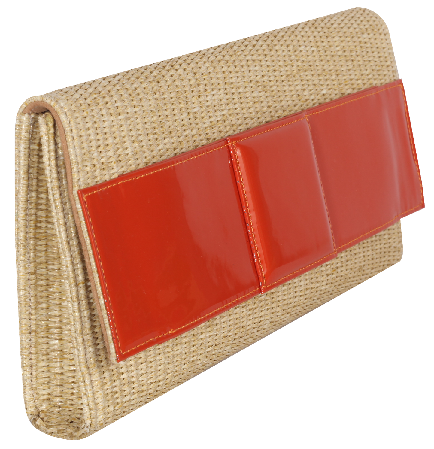 Sienna Clutch Raffia/Orange