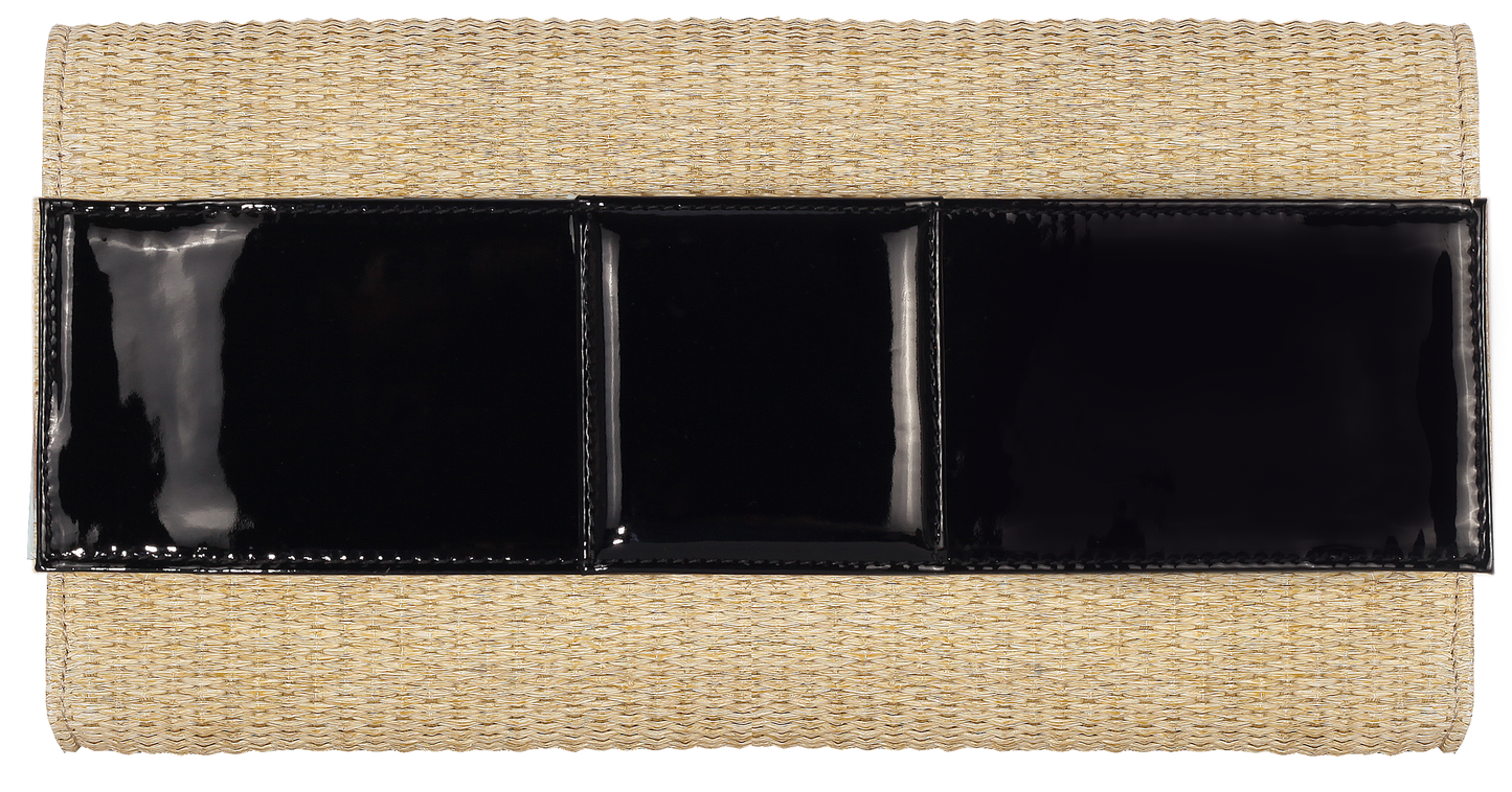 Sienna Clutch Raffia/Black