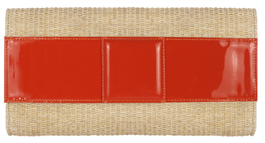 Sienna Clutch Raffia/Orange